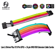 Lian Li Strimer Plus V2 RGB PSU Cable black, 24 Pin Strimmer / Lian Li 8 Pin GPU Power Strimer Plus 