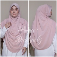 Tudung Sarung Instant Pleated bidang 60 berdagu ala tudung jasmine Hurul