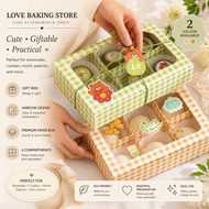 LBS • INS style 6 Holes 63g-80g Window Mooncake Box Doorgift Packaging Box Goodies Eggyolk 4粒/6粒装63-