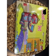 Imported books. Robot builds Peta