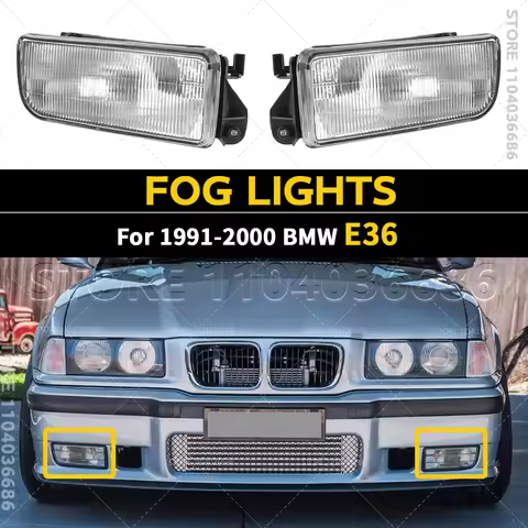 For 1991-2000 BMW 318i 318is 318ti 320i 323i 325i 325is 328i M3 E36 Front Bumper Fog Lights (no Bulb