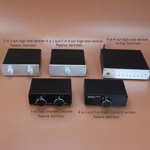 Dual Channel Stereo Audio Signal Selector RCA Switcher Source Amplifier Switch Changer Lossless Spli