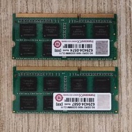 兩條 Transcend 8GB DDR3 1600 筆記簿電...