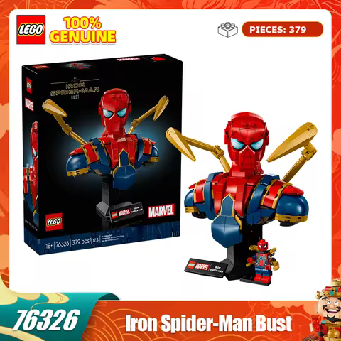 LEGO Building Blocks Assemble Superhero 76326 Iron Spider Man Mech Boys and Girls Toys Birthday Chri