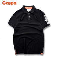 Caspa รุ่น - M437T เสื้อโปโลลายปักมือ เสื้อคอปกแขนสั้นผ้าฝ้าย สามารถใส่ได้ทั้งผู้หญิงผู้ชาย แฟชั่น ว