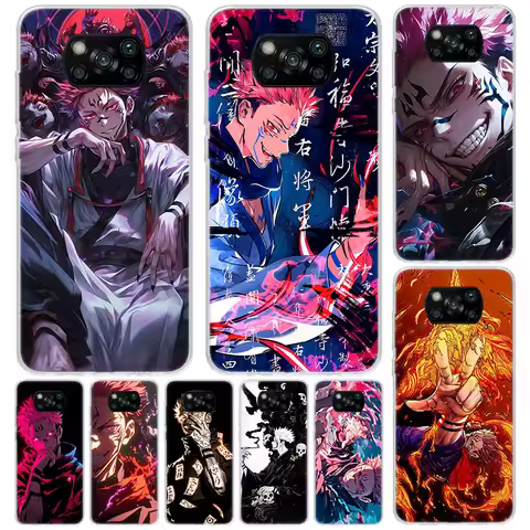 Kaisen J-Jujutsu Ryomen Sukuna Cover For Xiaomi Poco X7 X6 X5 Pro X4 Gt X3 Nfc F6 Phone Case F5 F4 F