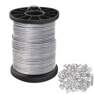 Vinyl Coated Picture Hanging Wire 1.5mm Up to 150lbs,100 Feet(30.5M) Stainless Steel Picture Wire Sp