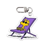 SNOOPY史努比 躺椅曬太陽壓克力吊飾/鑰匙圈