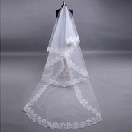 1.5/3/5m Bridal Veil White Single Layer Tulle Veil Face Veil Floral Wedding Veil Bridal Accessories