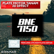 Plate Motor Tanam 2D Mirror Effect