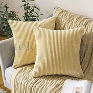 Ruok.id - BEAUTIFUL SOFA CUSHION COVER MADE IN YELLOW CORDUROY ON SHOPEE (SIZE 30x30 35x35 40x40 45x