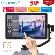 FEELWORLD F5 Pro V4 6 Inch Touch Screen DSLR Camera Field Monitor HD1920x1080 4K HDMI Input Output 5