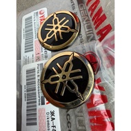 3KA-F417B-10 YAMAHA RXK RXKING GOLD ORIGINAL TANK LOGO FORK EMBLEM 2 PC