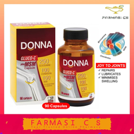 Donna Gluco-C plus MSM 90 Capsules (Glucosamine 250mg Chondroitin 100mg MSM 150mg) EXP:12/2026