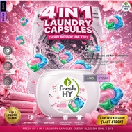 FRESH HY 4 IN 1 Laundry Capsules Cherry Blossom!! ! Discontinue Items!! Limited Edition