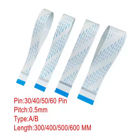 30/40/50/60Pin 0.5mm Pitch FFC FPC AWM 20624 80C 60V VW-1 A B Type Flat Flexible Cable 300/400/500/6