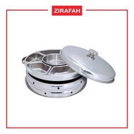 Stainless Steel Dome Chafing Dish with High Stand 56cm x 56cm x 23cm