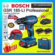 Bosch GSR 185-LI Professional Cordless Drill Driver 18V 180-LI⚡| Extra Free Gifts | Original BOSCH | Ready Stock |