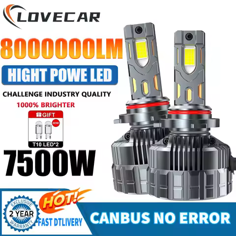LOVECAR H7 H4 H11 LED CANBUS Led 6 Copper 7500W Headlight Bulbs Super 9005 9006 9012 H1 H4 H7 H11 12