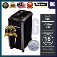 【READY STOCK | 100% ORIGINAL】FELLOWES 99Ci HEAVY DUTY SHREDDER CROSS CUT 18 SHEETS | PAPER SHREDDER | SHREDDER MACHINE