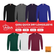 OREN SPORT Plain Longsleeve Tshirt Jersi Microfiber Baju Kosong Lelaki Lengan Panjang T-shirt Jersey