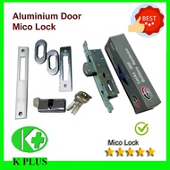 Mico Narrow Aluminum Frame Swing Door Lock MC41054 Aluminium door lock kunci pintu aluminium inox mi