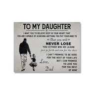 Hanxuelioo To My Son Daughter Motivational Quotes Poster Inspirational Words Canvas Painting Wall Pi