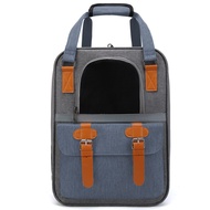 Foldable Pet Backpack Carrier Breathable Mesh Window Travel Bag with Top Handle for Cats and Small D