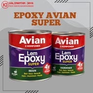 AVIAN SUPER EPOXY GLUE [SET 340 Grams] Resin + Hardener 2 Components Multipurpose TransparentBENING