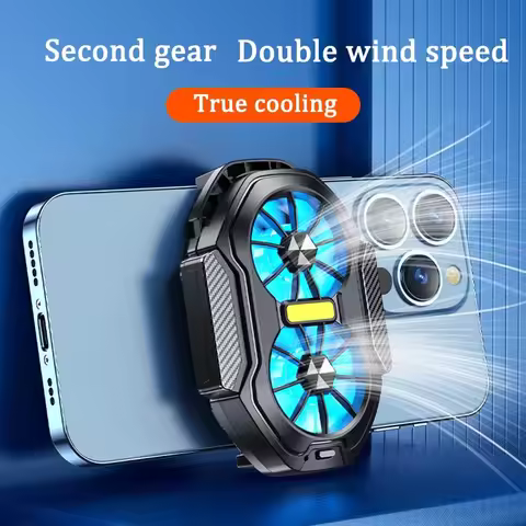 2024 New FS01 Phone Cooler 600mAh Dual Fan Rechargeable Radiator Game Cooling Back Clip Wireless Mut