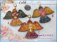 【幸福魔法盧恩符文屋】福拉安索(財富+水+信使+魔法)-守護提升激發天賦方面的相關能力/天使吊飾3色可選