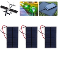 [WON] 3pcs DC 6V 1W Solar Panel Cell Power Module Polycrystalline Silicon Solar Panel With 30cm Cabl