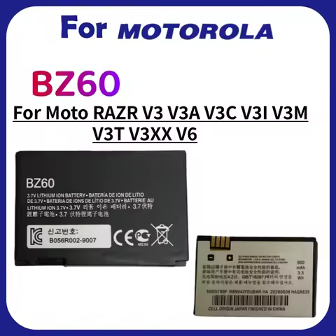 Brand New BZ60 900mAh For Motorola RAZR V3 V3A V3C V3I V3M V3T V3XX V6 Mobile Phone Replacement Batt