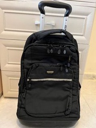 NEWYORK雙肩拉桿背包 黑色 兩輪設計 旅行背包 旅行包 學生拉桿書包 登機箱  SIZE - 尺碼: 長34   寬20  高50  拉開拉桿後高100cm