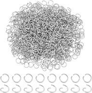 UNICRAFTALE Pack of 1000 Open Jump Rings 9 mm Stainless Steel Jump Rings Round Rings Key Ring Metal 