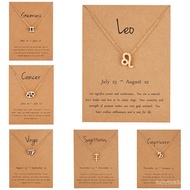 New Constellation Zodiac Necklace for Women 12 Constellation Pendant Taurus Aries Leo Necklace