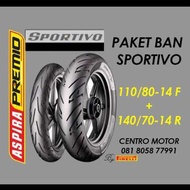 Aspira ยางนอกมอเตอร์ไซค์ Sportivo 100/80-14 ยางราคาเบาๆ