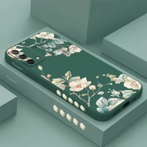 Delicate Flowers Silicone Phone Case For OPPO A78 A76 A74 A72 A60 A57 A54 A53 A52 A38 A36 A35 A33 A3