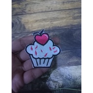 Love Chery Cake Embroidery Patch Emblem Size 6x7 Cm