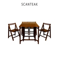 Scanteak Lyft Foldable Dining Set 1 Table + 4 Chairs - Bulky