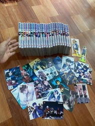 (full card) Bộ 22q truyện tranh cũ Blue Lock Bluelock T1-22 full card + 2 standee