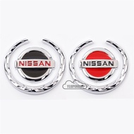 Car Body Door Window Sticker Label Medal Chrome Emblem Badge Stickers Rim Vip Logo Decoration Exterior Modified Car Accessories For Nissan GTR Cube Note Livina Navara Primera Frontier Maxima Pulsar Mistral Titan Nismo Skyline 350Z Fairlady Sylphy Latio