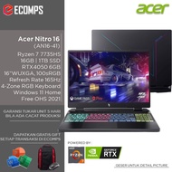 Laptop Acer Nitro 16 - RTX4050 6GB Ryzen 7 7735HS 16GB 1TB 100%sRGB