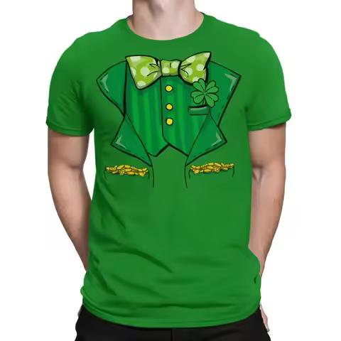 Irish Leprechaun Costume Mens T Shirt St Patricks Day Ireland Fancy Dress