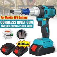 10000N Brushess Electric Rivet Guns Rivet Nut Guns Drill Riveting Tool Screwdriver 2.45mm For 18V Ba