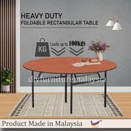 Foldable Round Table | Round Banquet Table 4ft/5ft/6ft (CHERRY) | Meja Lipat Bulat | Folding Table
