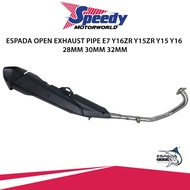 Speedy Espada Open Exhaust Pipe E7 Y16ZR Y15ZR Y15 Y16 28MM 30MM 32MM Cutting Y16 Motorcycle Accessories Paip Ekzos 32MM