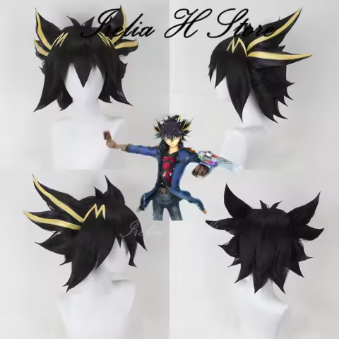 Irelia H Store Duel Monsters Yusei Fudo Wig Cosplay Wig Anime Cosplays Styled Wig