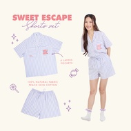 Sleep is - Sweet Escape Shorts set ชุดนอนโนบรา