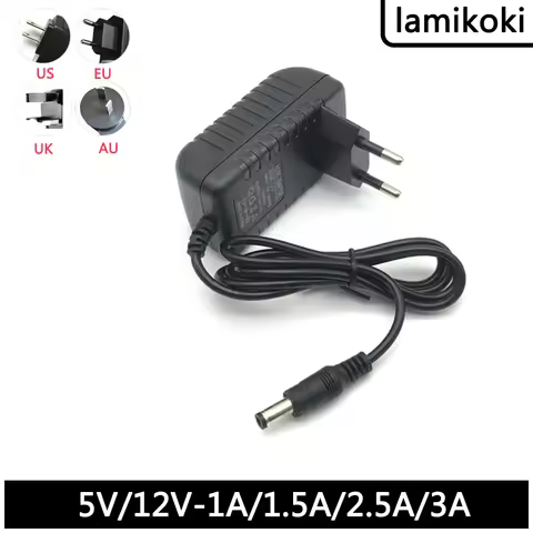 European Regulation DC 5V 12V 1A 1.5A 2.5A 3A Power Adapter Charger Line UK European Standard Fire B